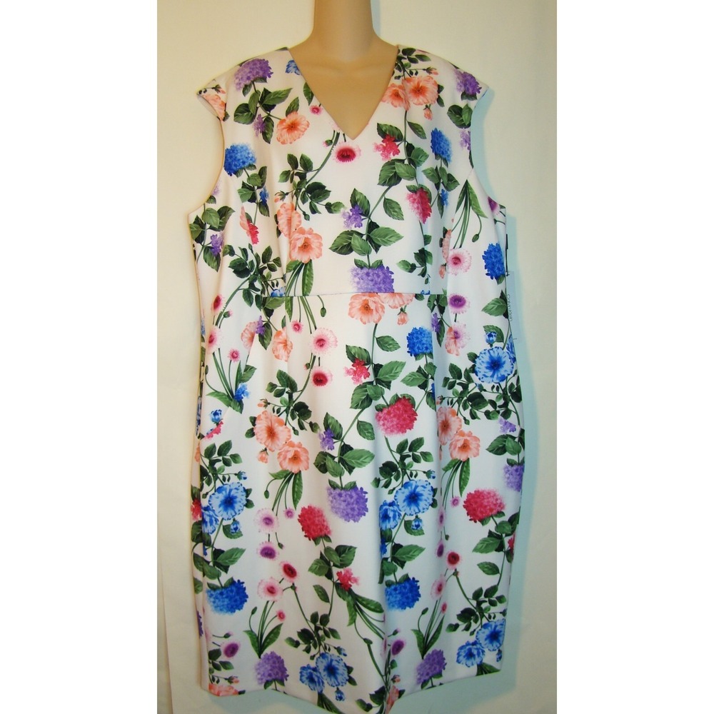 NEW Calvin Klein Womens Plus Fit & Flare Floral Print Dress Size 22W    AC